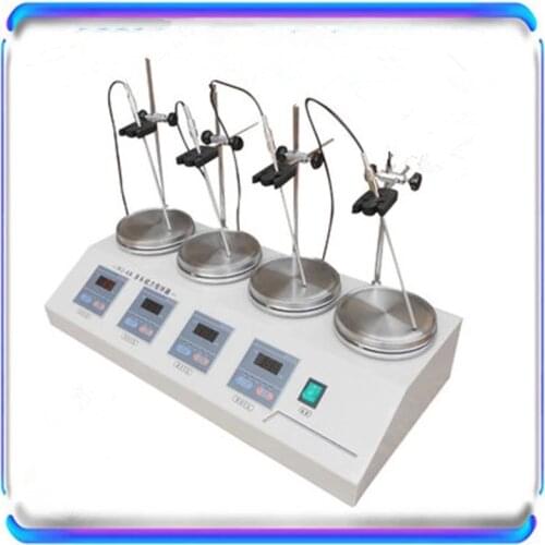 4 Heads Multi Unit Digital Display Thermostatic Lab Magnetic Stirrer Mixer Hotplate Blending Mixing Stirring Machine Agitator