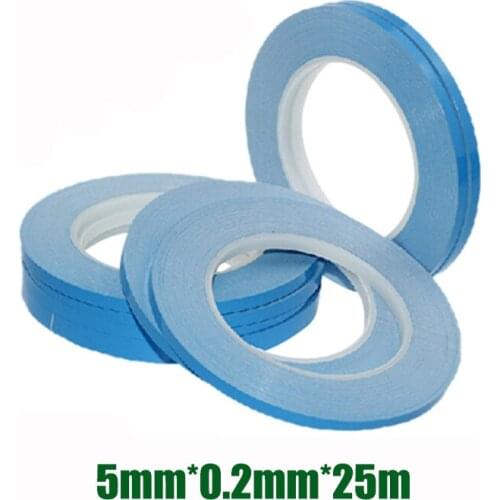 5mmx25mx0.2mm For Chip PCB LED Heatsink Double Sided Thermal Conductive Adhesive Transfer Tape