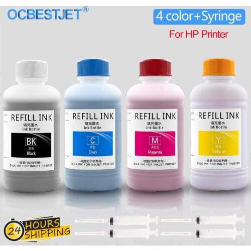 250ML Refill Dye Ink Kit For HP 903 904 905 907XL 908XL 909XL Officejet Pro 6950 6970 6760 6951 6954 6958 6974 6978 printer