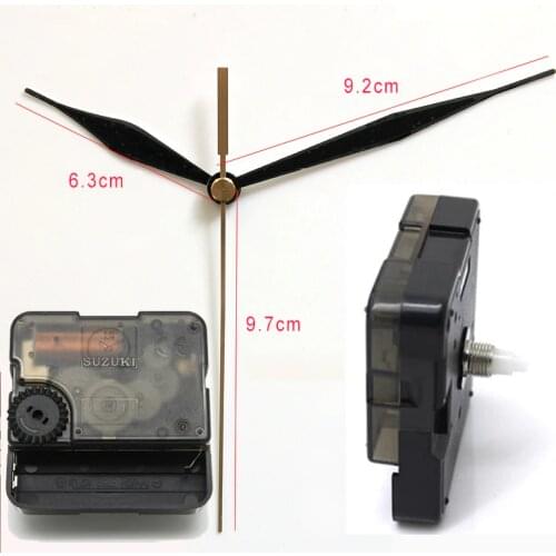 Suzuki Silent Movement Plastic Wall Clock Movement black 12# white hands Clock Accessory Quartz Clock Movement HS88
