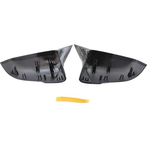Rear View Side Mirror Cover Left and Right Rear View Mirror Cover Glossy Black Replacement For BMW F52 X1 F48 F49