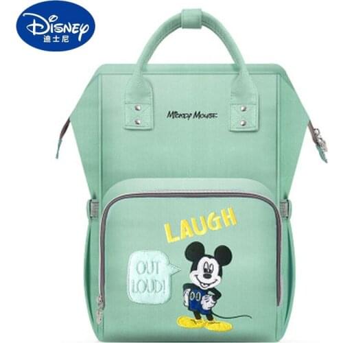 Disney Minnie Mickey Diaper Bag Cartoon Mommy Bag Multifunctional Large Capacity Handbag Baby Outing Bottle Insulation Backpack