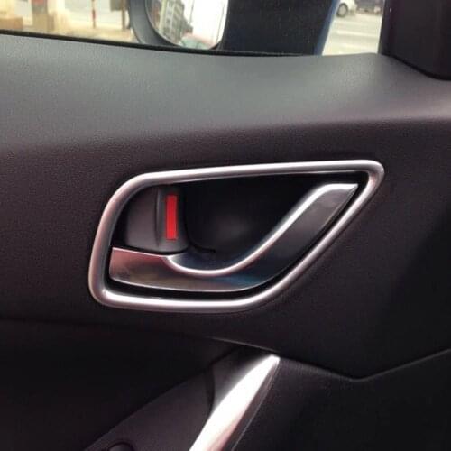 For Mazda CX-5 CX5 2012-2014 2015 2016 Interior Inner Door Handle Bowl Cover Trim Frame Garnish Surround Accessories