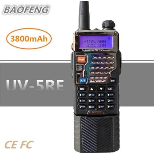 BAOFENG UV-5RE Two Way Radio 3800mAh Enlarged Battery UHF VHF Walkie Talkie Mobile HF Transceiver Sanner Radio Station UV-5R