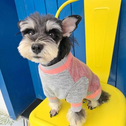 Cotton French Bulldog Spring Knitting Tshirt Pet Dog Clothes for Small Dogs Pets Clothing Pug Soft Sweater Yorkshire Turtleneck