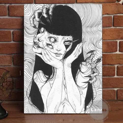 Canvas Anime Tomie Revenge Junji Ito Pictures Home Decoration Paintings Poster HD Prints Wall Art Modular Living Room