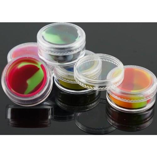 Storage Bottles 5Ml Plastic Shell With Food Grade Sile Insert Wax Containers Concentrate Oil Acrylic Jars For Dry Herb Dab SN406
