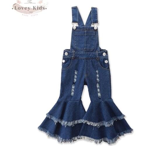 ICCLEK Denim Overalls For Girls
