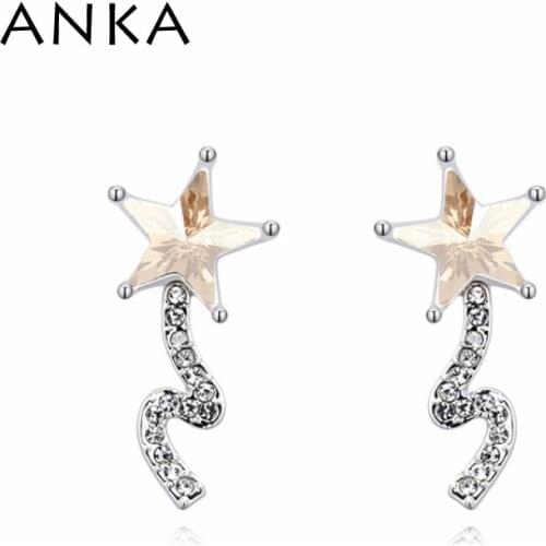 Fine Jewelry Real Punk Women Crystal Zinc Alloy Earings 2020 Pentagram New Earrings Main Stone Crystals from Austria #108411