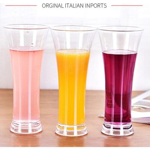 12 Design Large Capacity Beer Mug Glass Transparent Food Grade Plastic Anti-drop Bar Glass 400-600ml Juice Cup Draught-beer Cup