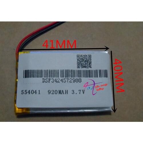 Best battery brand 3.7V,920mAH,[554041] PLIB; polymer lithium ion / Li-ion battery for dvr,GPS,mp3,mp4,cell phone