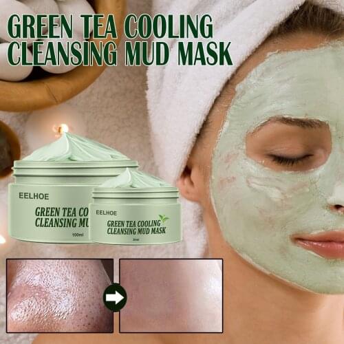 Facial Masks Cleaning Facial Mask Green Tea Control Acne Peel Off Mask Moisturizing Blackhead And Fine Pores Mud Mask cosmetics