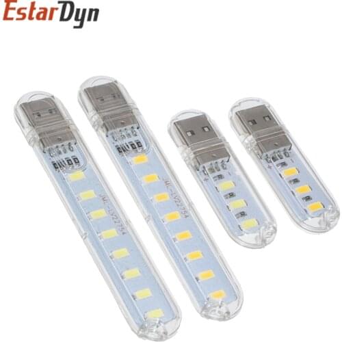 Mini Mobile Power USB LED Lamp DC5V 3 LED 8 LED Camping Computer Portable Night USB Gadget Lighting For PC Laptop