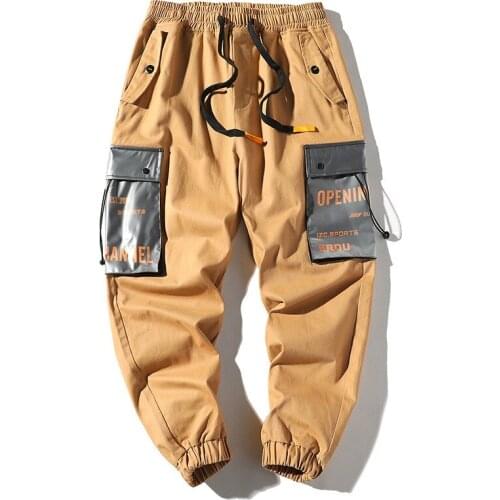 Multi Pockets Cargo Harem Jogger Pants Men Hip Hop Fashion Casual Track Trousers Streetwear Harajuku Hipster Sweatpants