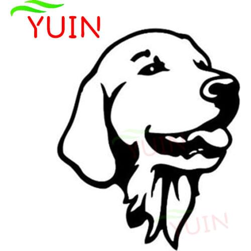 Golden Retriever Head Portrait Dog Pet Car Sticker Creative Fashion Cars Styling PVC Decoration High-quality Waterproof Decal