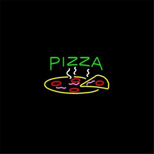 17*14" For PIZZA NEON SIGN REAL GLASS BEER BAR PUB LIGHT SIGNS store display Restaurant Hotel Food Bulbs Advertising Lights