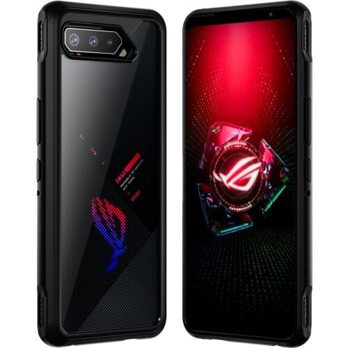Newest Case For ASUS ROG Phone 5 Soft TPU Frame+ Hard PC Back Case Clear Cover Shockproof Transparent Cover For ROG Phone5 Funda