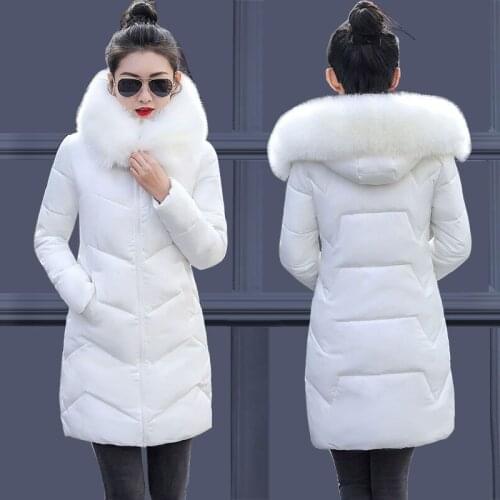 Autumn Winter Hooded Coat Women Plus Size 7XL Winter Basic Jacket Female Warm Outerwear medium-long Parka jaqueta feminina