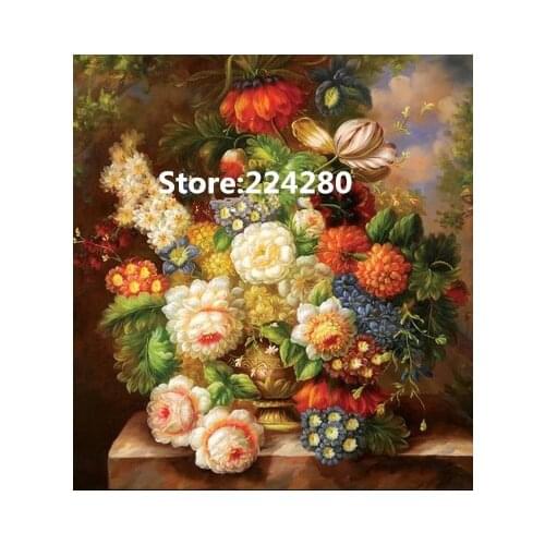 Needlework,Color flower oil painting embroidery,Unprinted DIY Cross stitch kits,Art Pattern counted Cross-Stitching decor