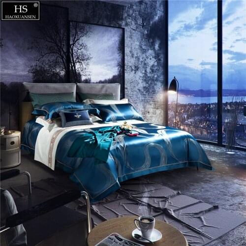 26Momme Mulberry Silk 4Pieces Bedding Sets Yarn Dyed Jacquard Fashion Colourful Lines Duvet Cover Sheets Pillowcase Fiber Queen