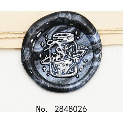 Wishing bottle with stars Wax seal stamp Starry sky succulent Wax seal stamp,Party Wax Seal Stamp Kit invitation seals