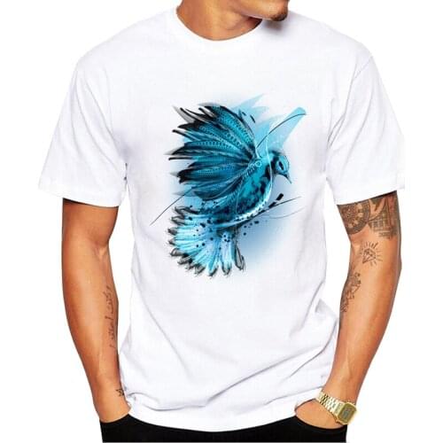 TEEHUB Newest Fashion Blue Jay Printed Men T-Shirt Short Sleeve Tshirts O-Neck Funny Tops Hipster Tees