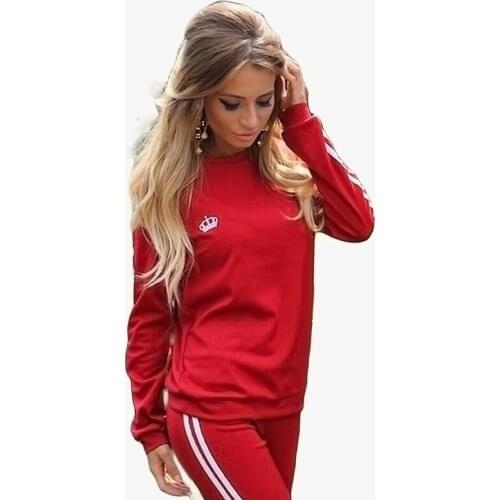 Spring Two Piece Set Tracksuit Women Clothes Conjunto Feminino Side Striped Top and Pants Jogging Suit Ensemble Femme 2 Pieces A