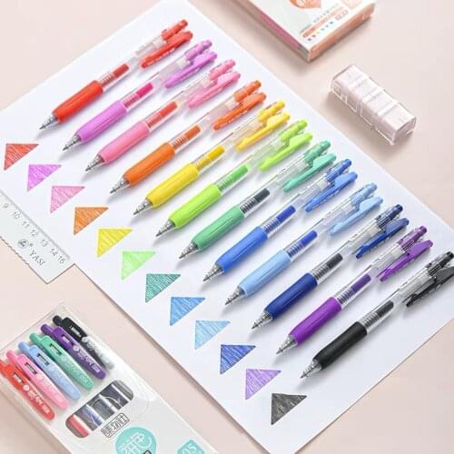 Jelly Color Gel Pens Nice Juice Gel Ink Pen Ballpoint 0.5mm Marker Liner for Writing Paint Drawing Diary for School supplies