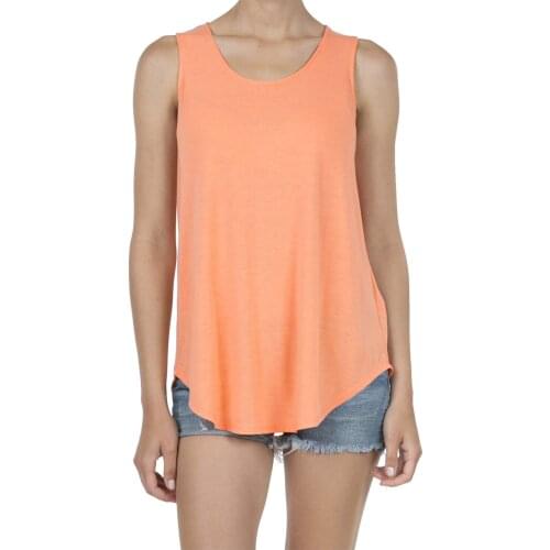 Women Summer Round Neck Tshirt Loose Sleeveless Ruffle Hem Shirt Solid Color Casual Tunic Tops Camiseta Mujer Verano #P3
