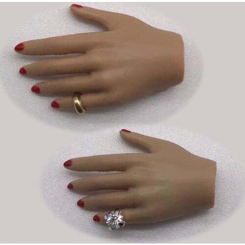 1/6 Scale Female Soldier Diamond Ring Gold Ring for 12in Action Figure Toy