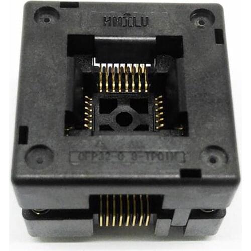 10pcs/lot QFP32 LQFP32 TQFP32 IC51-0324-1498 Burn in Socket Pitch 0.8mm IC Body Size 7x7mm open top Test Socket Adapter