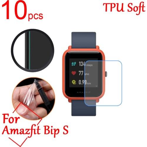 10pcs Ultra Clear TPU Soft LCD Full Screen Protector cover For Amazfit Bip BIP S T Rex Smart sports Watch Protective Film