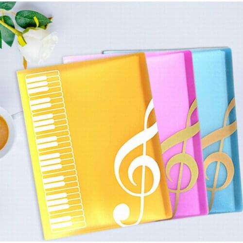 100 PCS Music Sheet Score File Paper Documents Storage Folder Holder Plastic A4 Size 40 Package Pockets