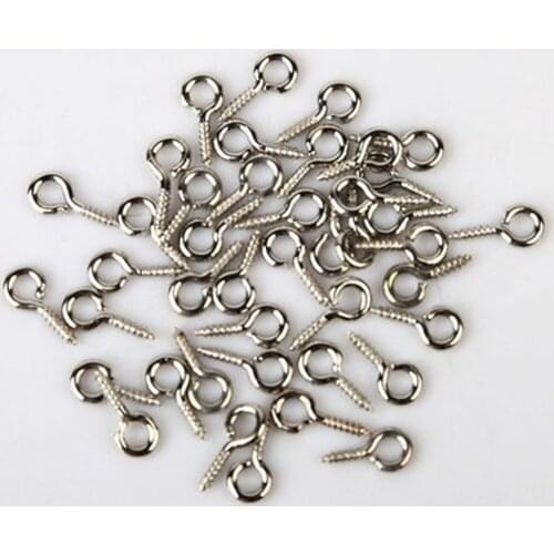 100pcs Screw Eyes Pin Findings for Clay Jewelry Resin Bead 10mm Screw Eyes for DIY jewelry Hanging Photos