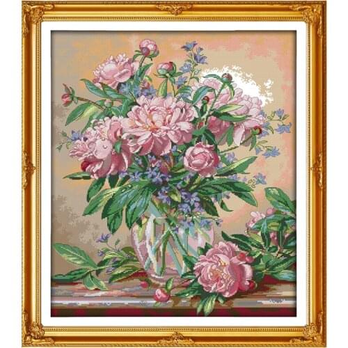 14/16/18/27/28 Bluebells Vase Patterns Counted Cross Stitch Sets Wholesale Chinese Cross-stitch Kits Embroidery Needlework 4TH