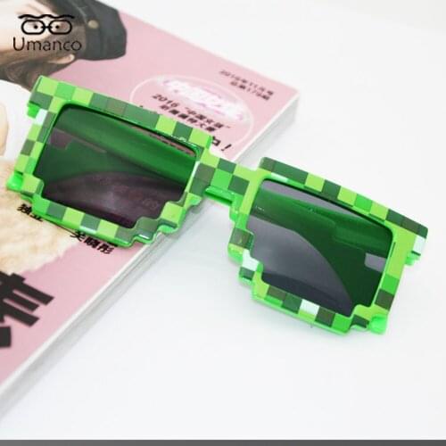 2021 Fashion Mosaic Sunglasses for Men Women Plastic Frame AC Grey Lens Square Funny Eyeglasses Male Female Street Party Trip
