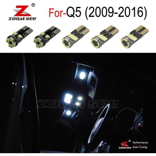 23pcs LED mirror lamp LED Interior dome map Light Kit LED Glove box lights for Audi Q5 (2009-2016)