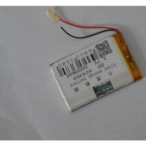 3.7V lithium polymer battery 924369 3000mAh LED lights MP4 / 5 toy cars A Big Capacity