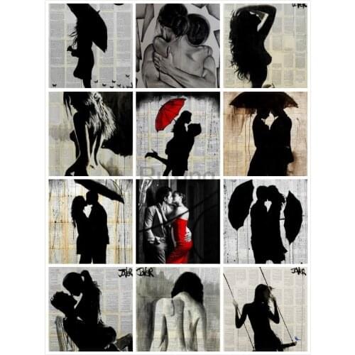 5D DIY Diamond Painting Male woman shadow painting Diamond Mosaic Embroidery Rhinestone Cross Stitch Needlework Home Decor gift