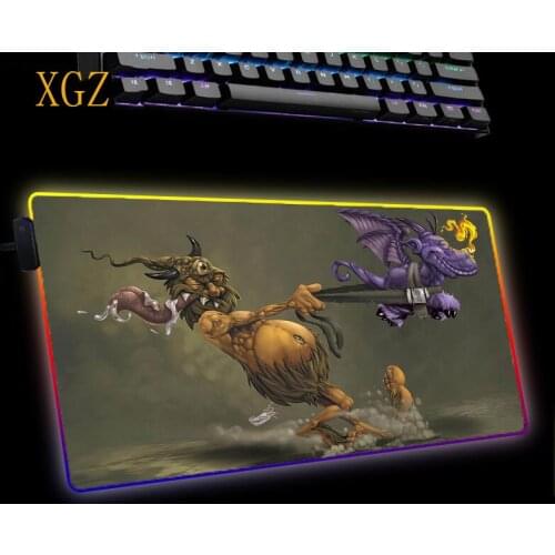 Pterodactyl Large Rgb Gaming Computer Mouse Pad LED Gaming Accessories Large Notebook Carpet Mat Decoration Mat XXL Desk Mat