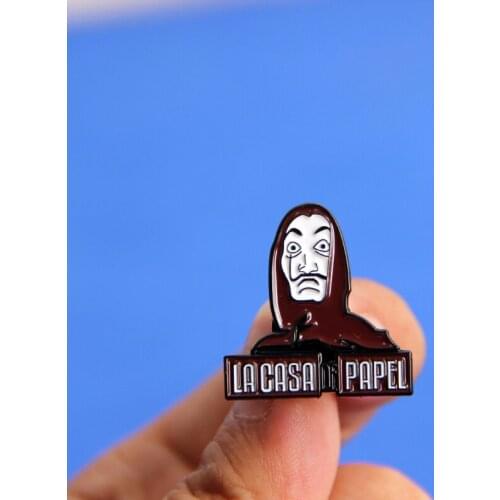 TV Show La Casa De Papel Badge Pins Brooch The House of Paper Money Heist Salvador Dali Enamel Brooches