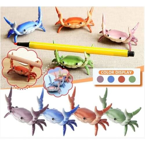 New Japanese Creative Cute Crab Pen Holder Weightlifting Crabs Penholder Bracket Storage Rack Gift Stationery