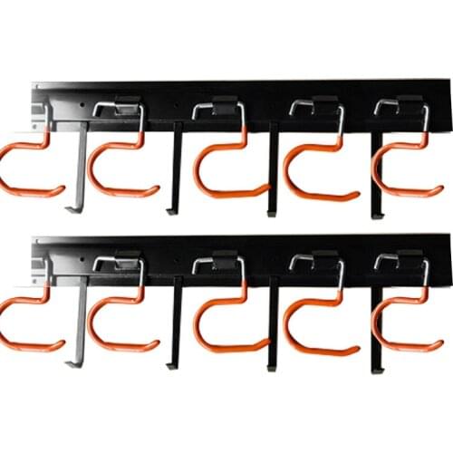 2Pcs Tool Organizer Holder Garage Hooks Organizer Storage Wall Mounted Mop Holder Bathroom Hanger Garden Workshop