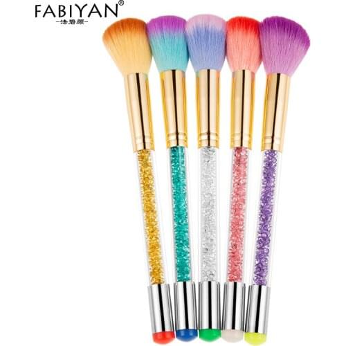 Dual End Silicone Stamper Tools Nail Art UV Gel Polish Powder Removal Dust Cleaning Brush Manicure Polish Print Transfer Pen