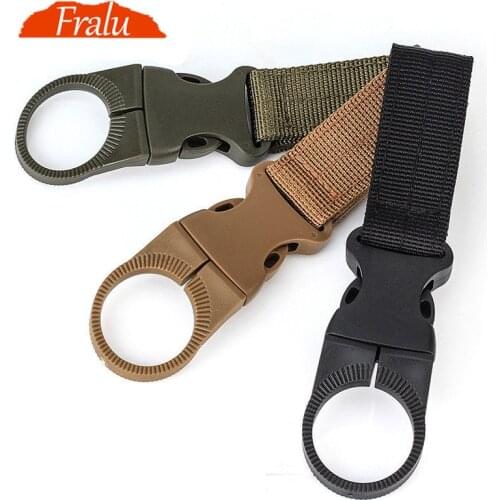 FRALU New Mens canvas buckle colorful key ring military nylon water bottle hanging buckle round shape paste mens belt