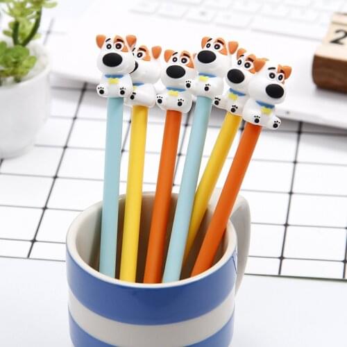 36 pcs/lot Kawaii Dog Gel Pen Cute 0.5mm black Ink Signature Pens Promotional Gift Office School Supplies