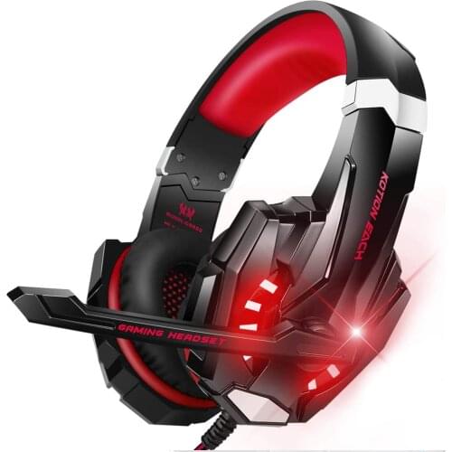 KOTION EACH G9000 Stereo Gaming Headset Noise Cancelling Over Ear Headphones with Mic LED Light for PS4 PC Xbox One Controller