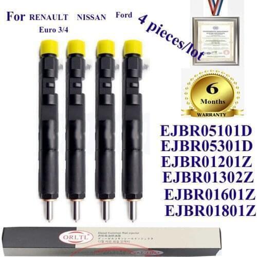 ORLTL EJBR05301D EJBR01201Z EJBR05101D High Quality Injector for RENAULT CLIO NISSAN FORD 4 pieces/lot