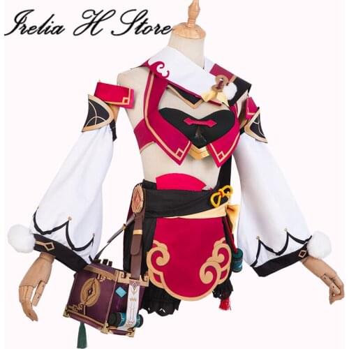Irelia H Store Yan Fei Cosplays Genshin Impact Yan Fei Cosplay Costume dress female Halloween Costume Party lovely dress