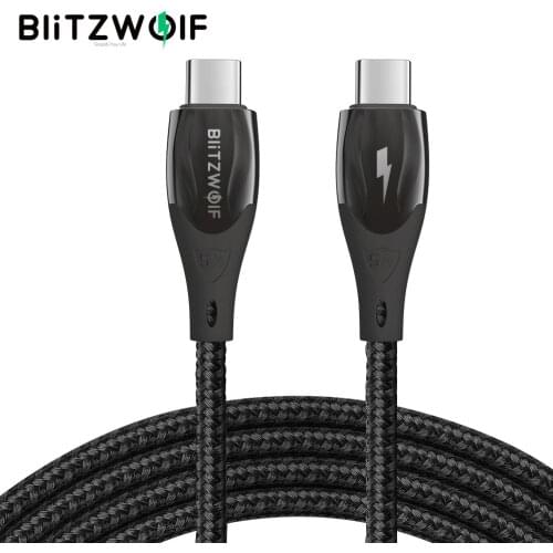 BlitzWolf BW-FC1 Type-C to Type-C 100W PD Power Delivery Cable Fast Charging Data Transfer Cord Line for Samsung for iPad Pro